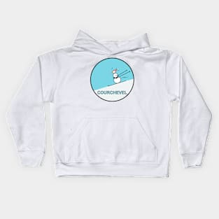 Frosty the Snowman skiing in Courchevel Kids Hoodie